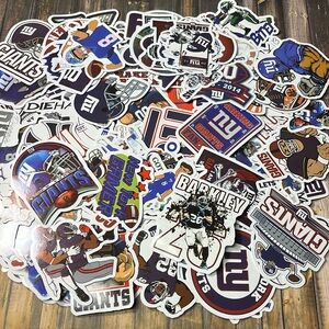 5for$10 Football New York Giants Sports Fan 104 Stickers Notebook, Waterbottle